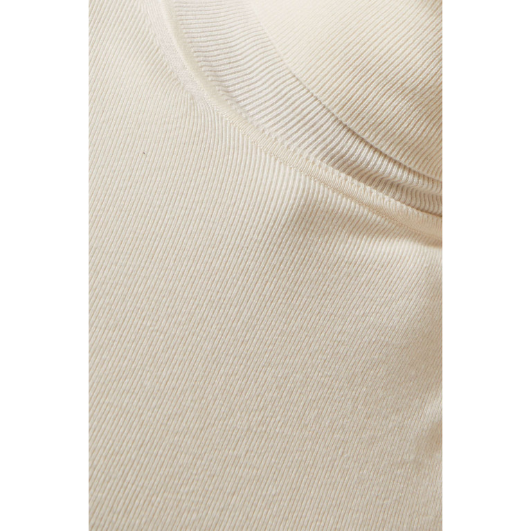 Elisabetta Franchi - Roll-neck Crop Top in Wool Neutral