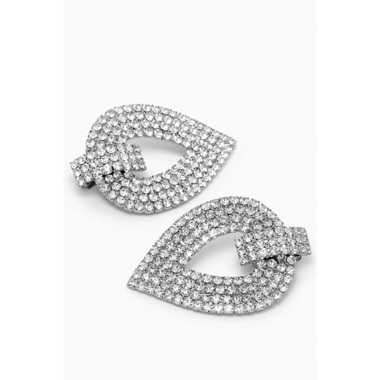 Alessandra Rich - Crystal Drop Earrings in Brass