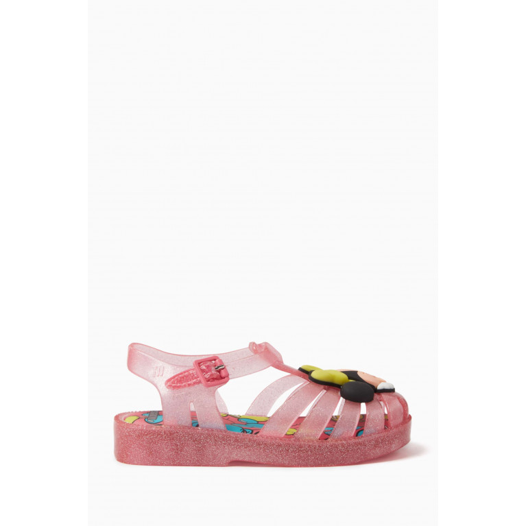 Mini Melissa - Possession + Disney Sandals in Melflex® PVC Pink
