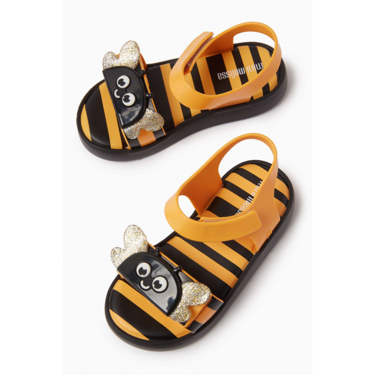 Mini Melissa - Bee-motif Jump Bugs Sandals in PVC Multicolour
