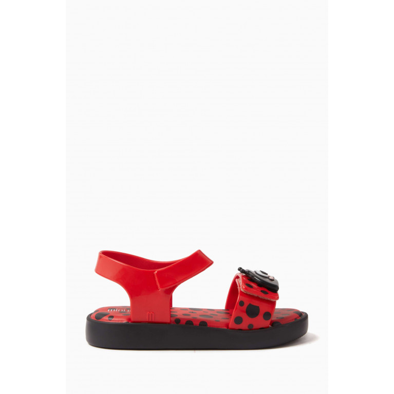 Mini Melissa - Ladybug Jump Bugs Sandals in PVC Red