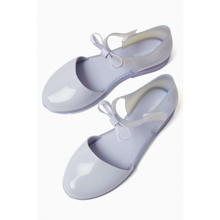 Mini Melissa - Amy Ballerina Flats in PVC Blue
