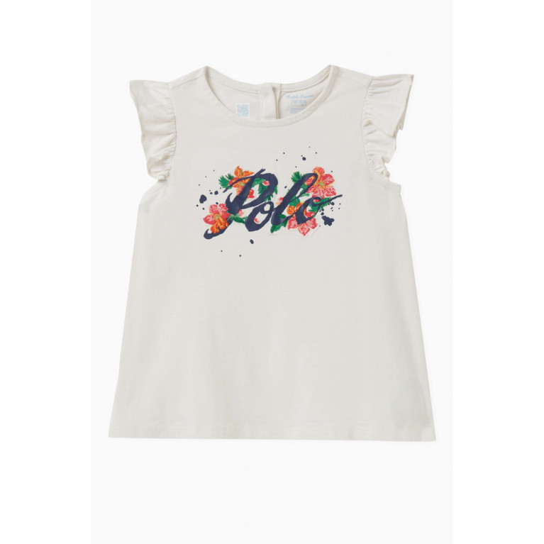 Polo Ralph Lauren - Graphic Logo Print Top in Cotton Jersey