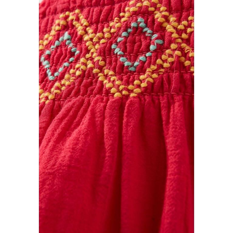 Polo Ralph Lauren - Crochet-trim Smocked Top Set in Cotton Gauze