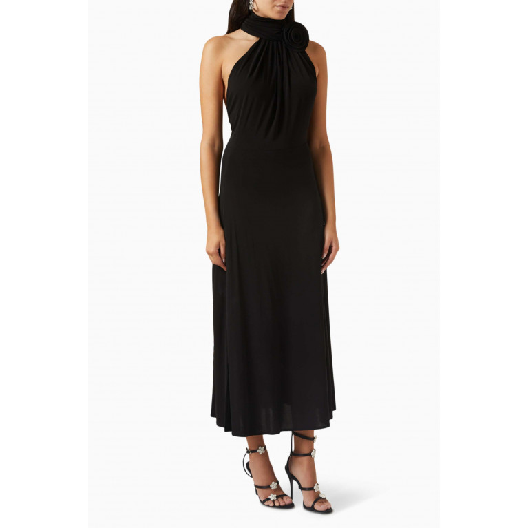 Magda Butrym - Hooded Rose Midi Dress in Jersey