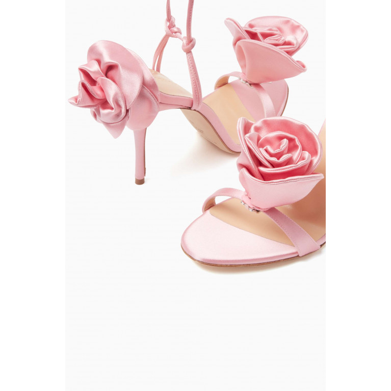 Magda Butrym - 3D Rose 105 Sandals in Satin