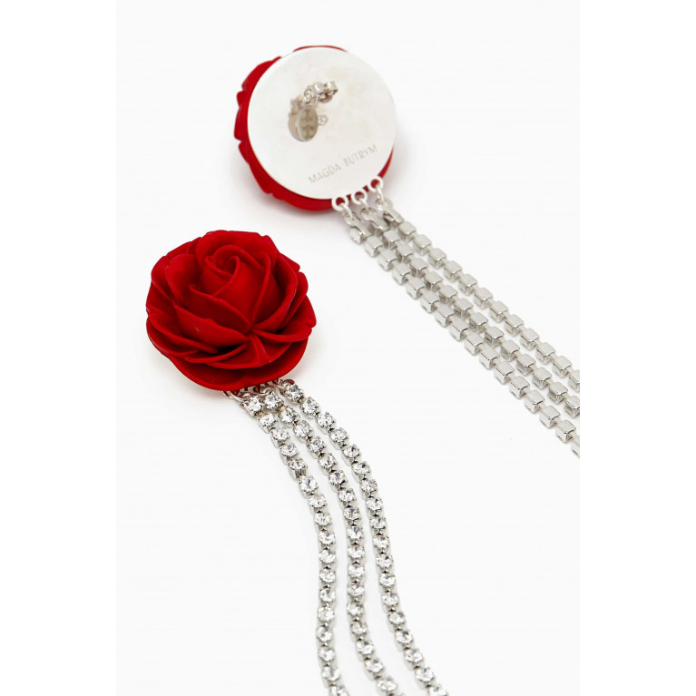 Magda Butrym - Rose Dangle Earrings in Plated Brass