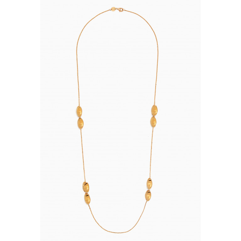 Damas - Moda Mirror Long Necklace in 18kt Gold