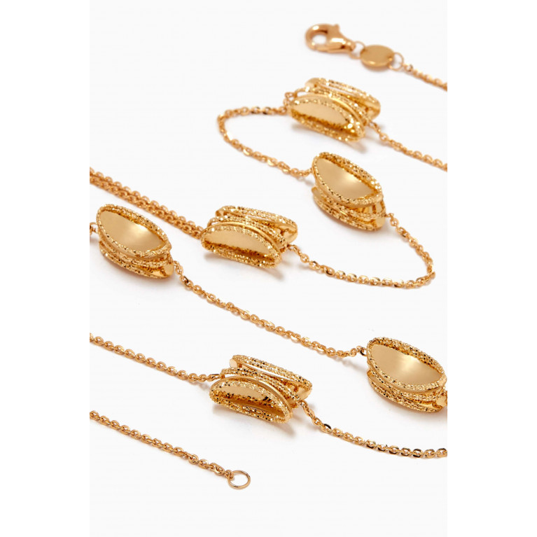 Damas - Moda Mirror Layered Long Necklace in 18kt Gold