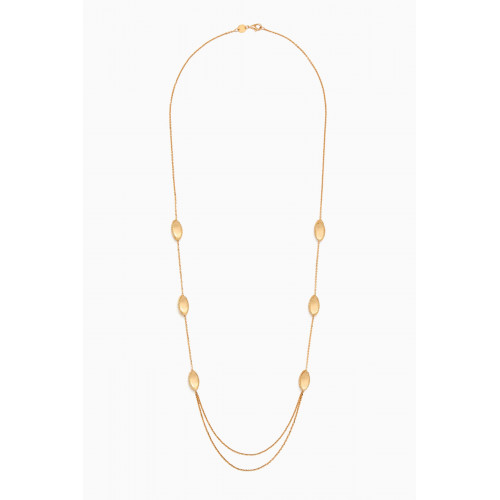 Damas - Moda Mirror Layered Long Necklace in 18kt Gold