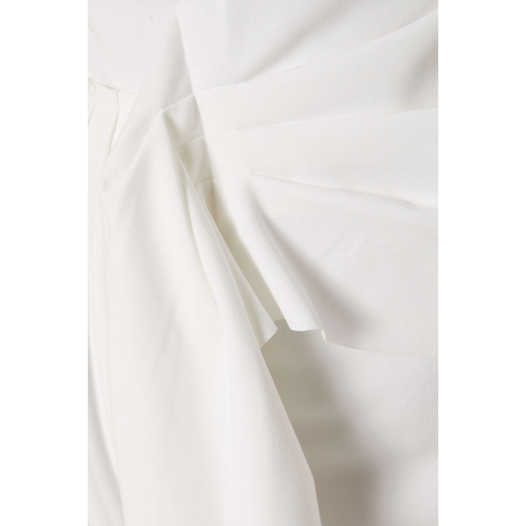 Elliatt - Caicos One-shoulder Dress in Stretch-crepe White