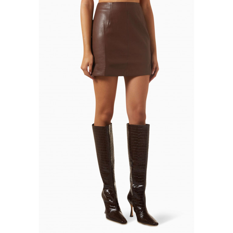 Minkpink - Lani Pu Mini Skirt in Faux Leather