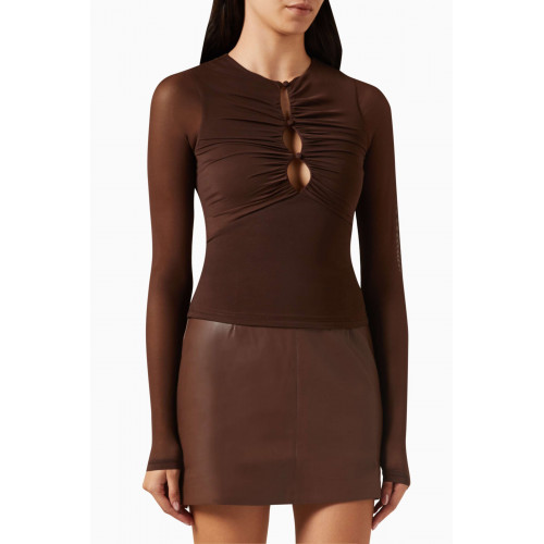 Minkpink - Allure Ruched Top in Mesh