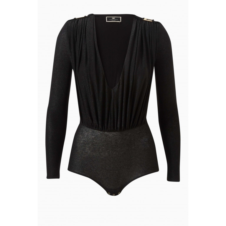 Elisabetta Franchi - Bodysuit in Lurex-jersey Black