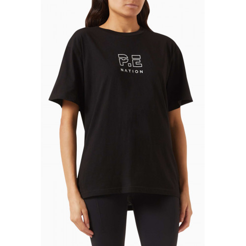 P.E. Nation - Heads Up T-shirt in Organic Cotton Jersey Black