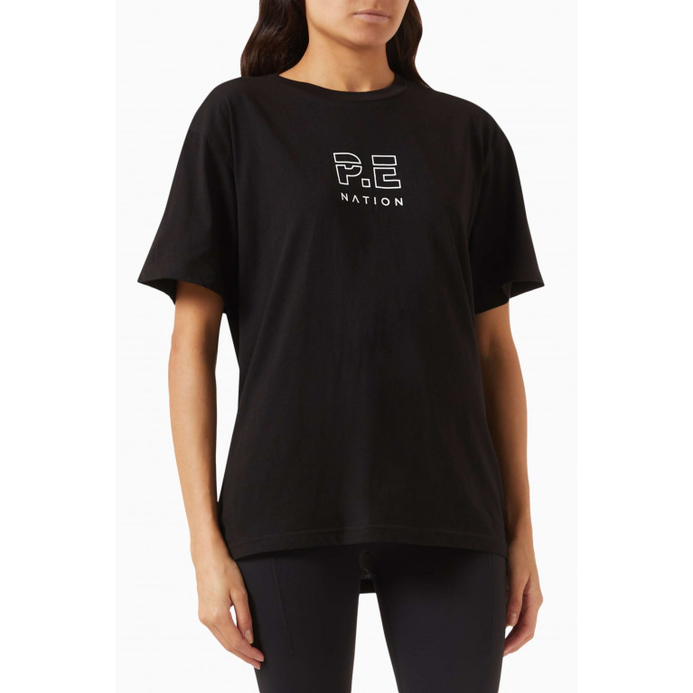 P.E. Nation - Heads Up T-shirt in Organic Cotton Jersey Black