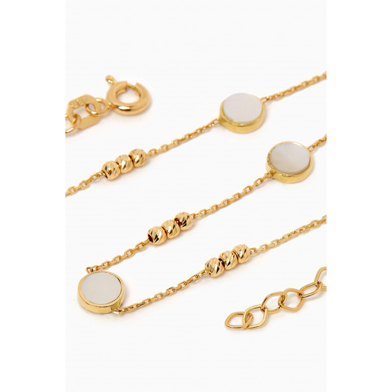 M's Gems - Nisa Mother of Pearl Bracelet in 18kt Yellow Gold