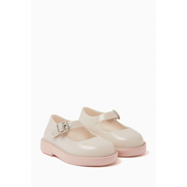 Mini Melissa - Lola II Ballerina Flats in Melflex® PVC Pink