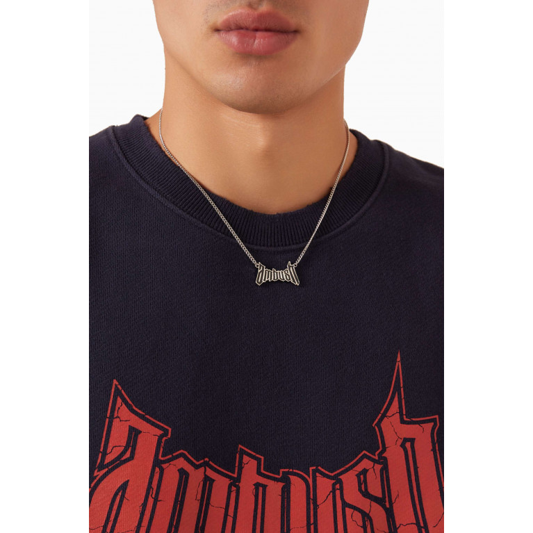 Ambush - Trad Logo Charm Necklace in Metal