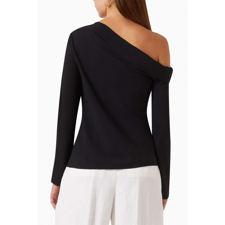 Theory - One-shoulder Draped Top in Crêpe