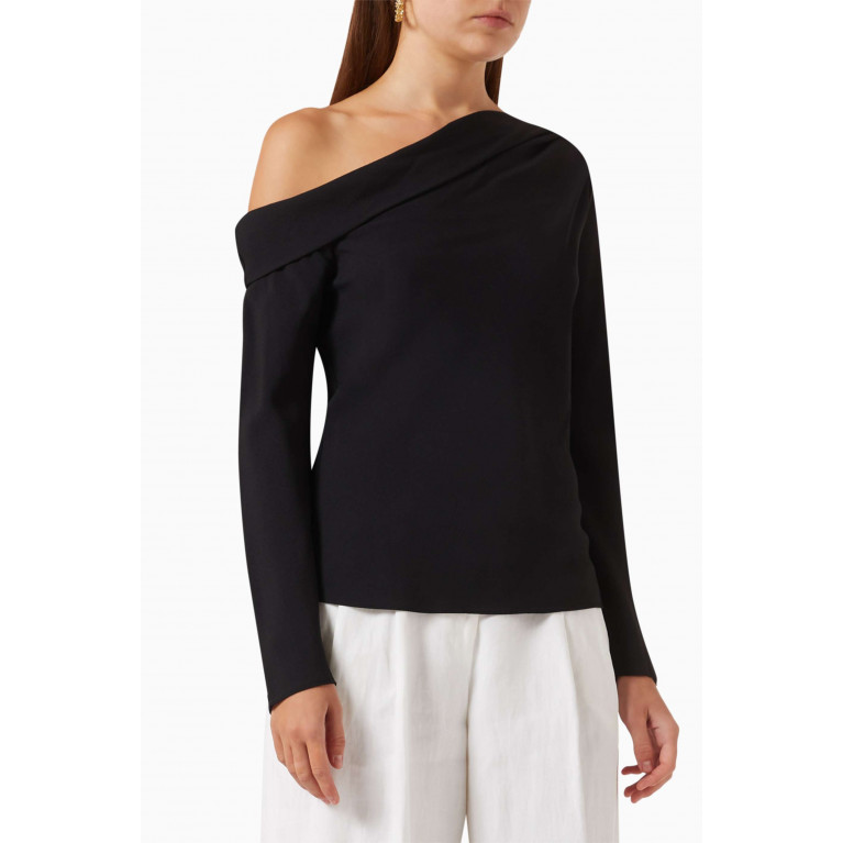 Theory - One-shoulder Draped Top in Crêpe