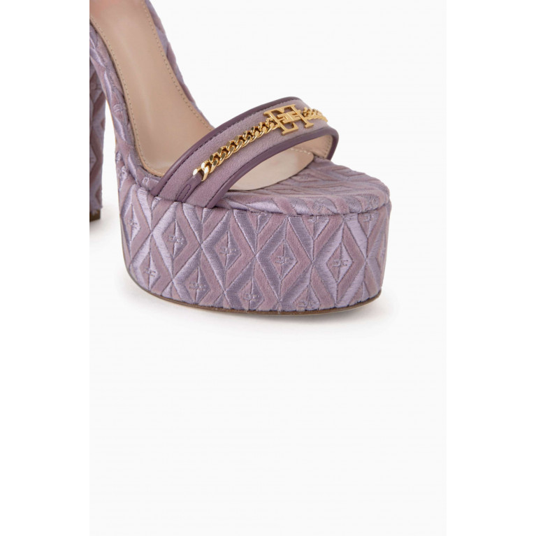Elisabetta Franchi - Platform Sandals in Velvet Purple