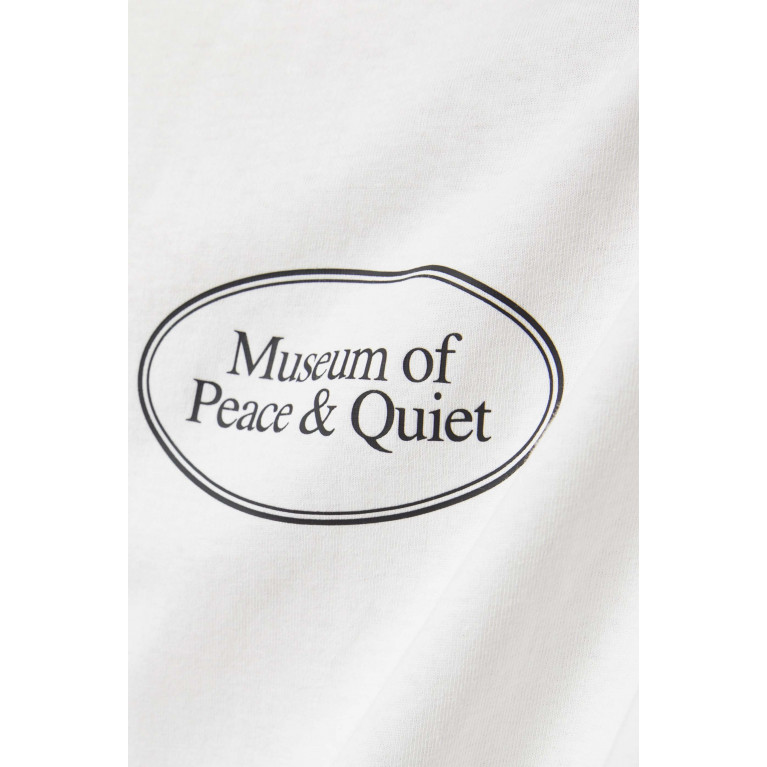 Museum of Peace & Quiet - Classic Logo T-shirt in Cotton-jersey White
