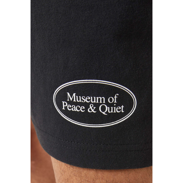 Museum of Peace & Quiet - Classic Logo Sweatshorts in Cotton Black