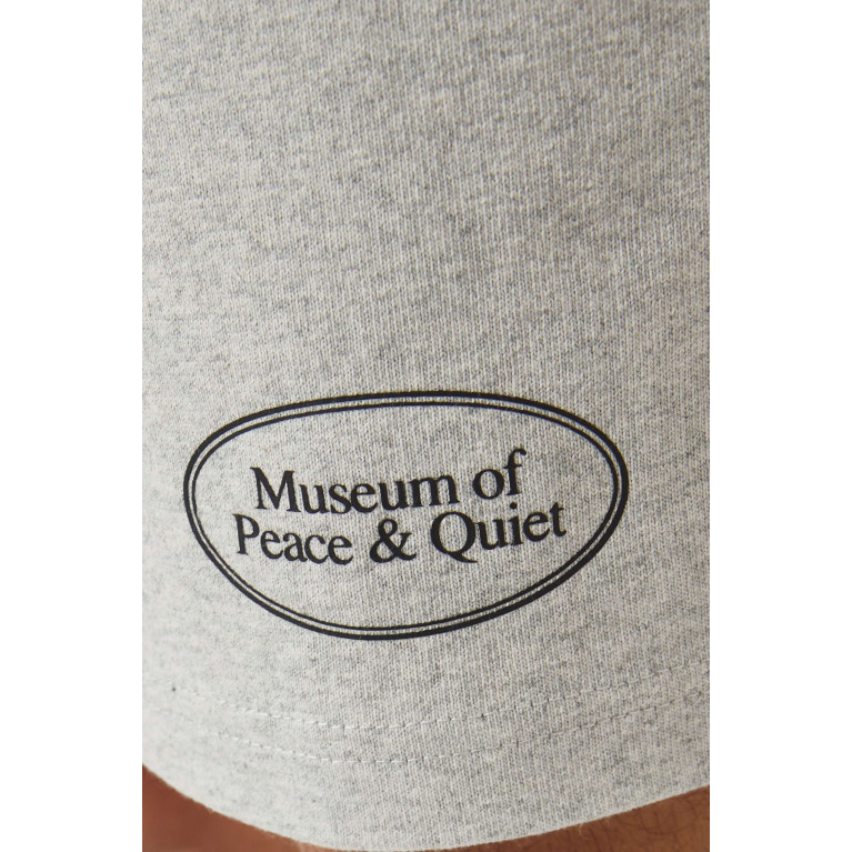 Museum of Peace & Quiet - Classic Logo Sweatshorts in Cotton Grey