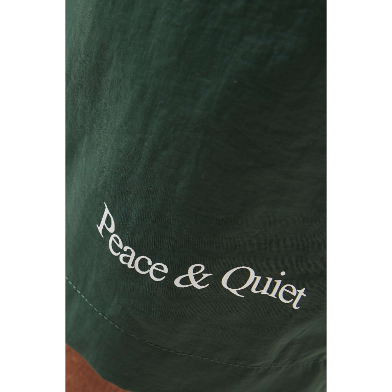 Museum of Peace & Quiet - Wordmark Shorts in Nylon Green