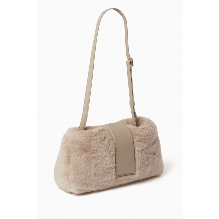 Max Mara - Maxi Cuscino Teddy Clutch Bag in Alpaca