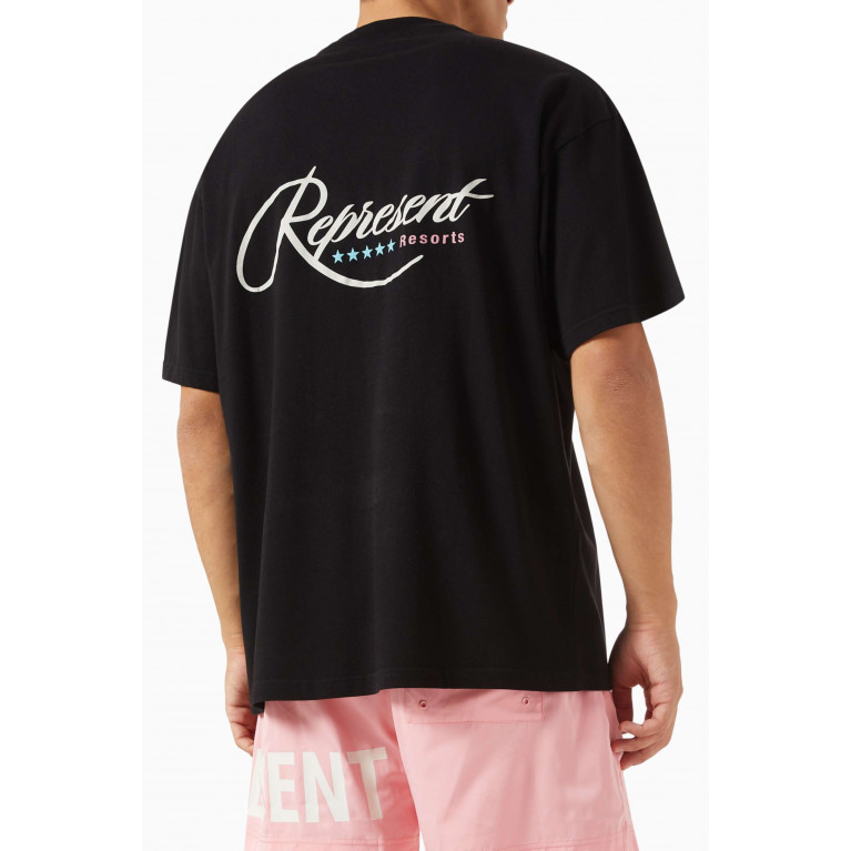 Represent - Resort T-shirt in Cotton Jersey Black