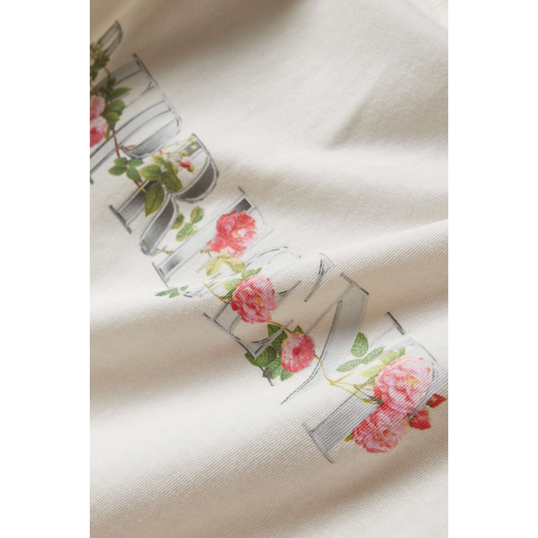 Represent - Floral Initial T-shirt in Cotton Jersey White