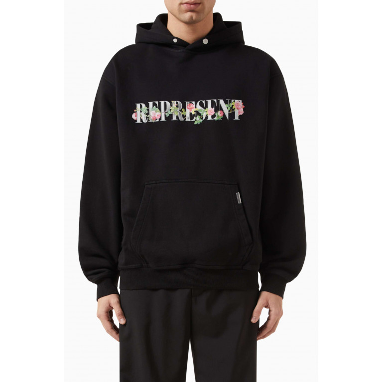 Represent - Floral R Hoodie in Cotton Jersey