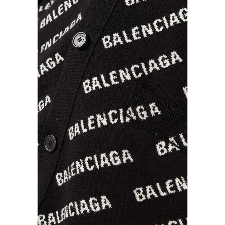 Balenciaga - Allover Logo Cardigan