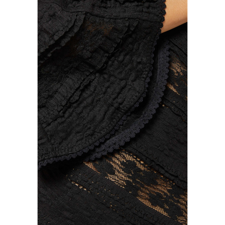 Charo Ruiz - Lora One-shoulder Maxi Dress in Lace