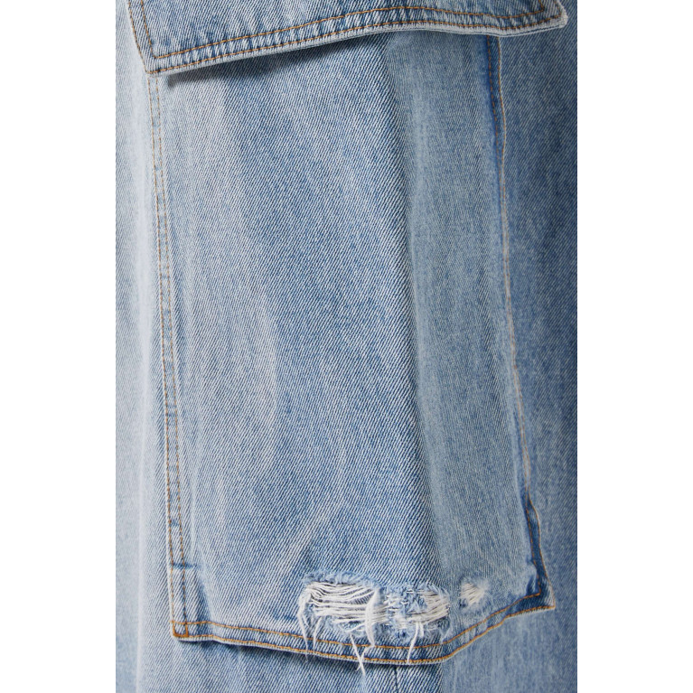 Palm Angels - Wide Parachute Jeans in Denim