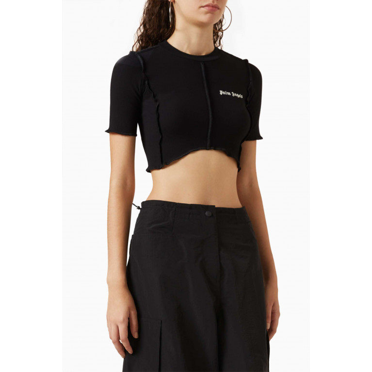 Palm Angels - Classic Logo Crop T-shirt in Cotton-jersey
