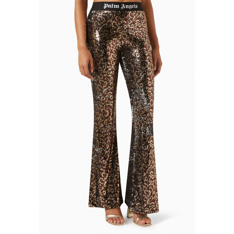 Palm Angels - Logo-tape Sequinned Pants
