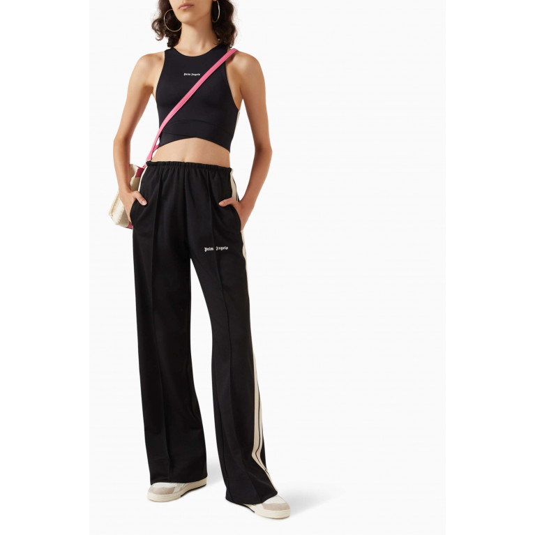 Palm Angels - Striped Loose-fit Sweatpants in Cotton