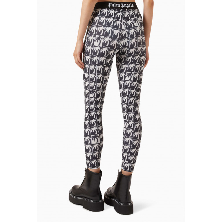 Palm Angels - All-over Palm Logo Leggings in Stretch-jersey