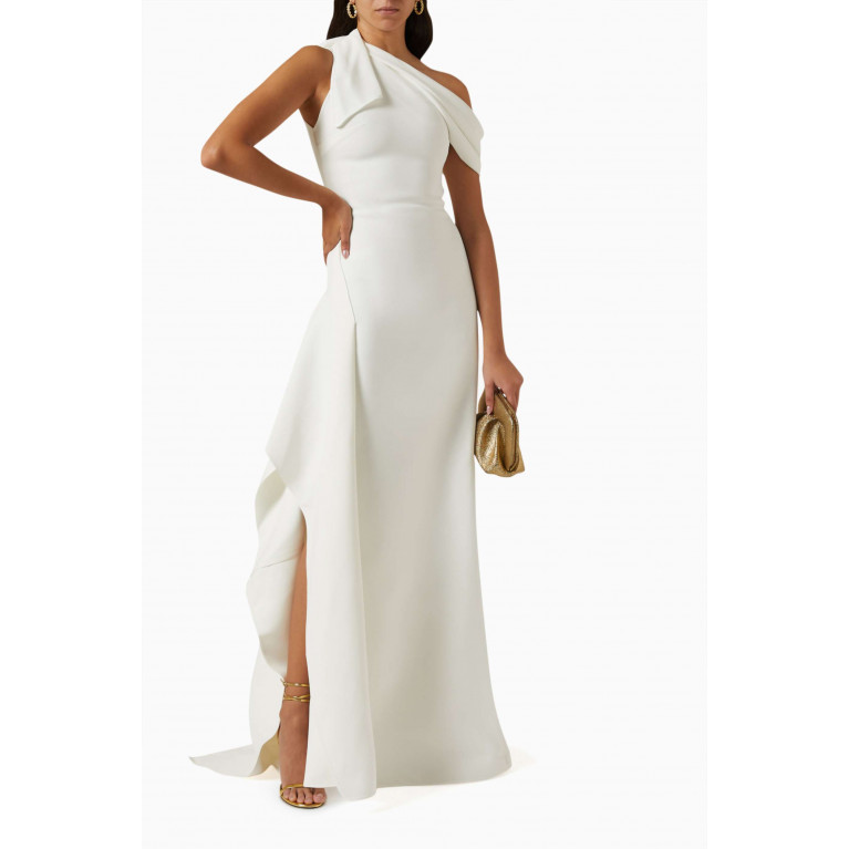 Matičevski - Rigorous One-shoulder Gown White