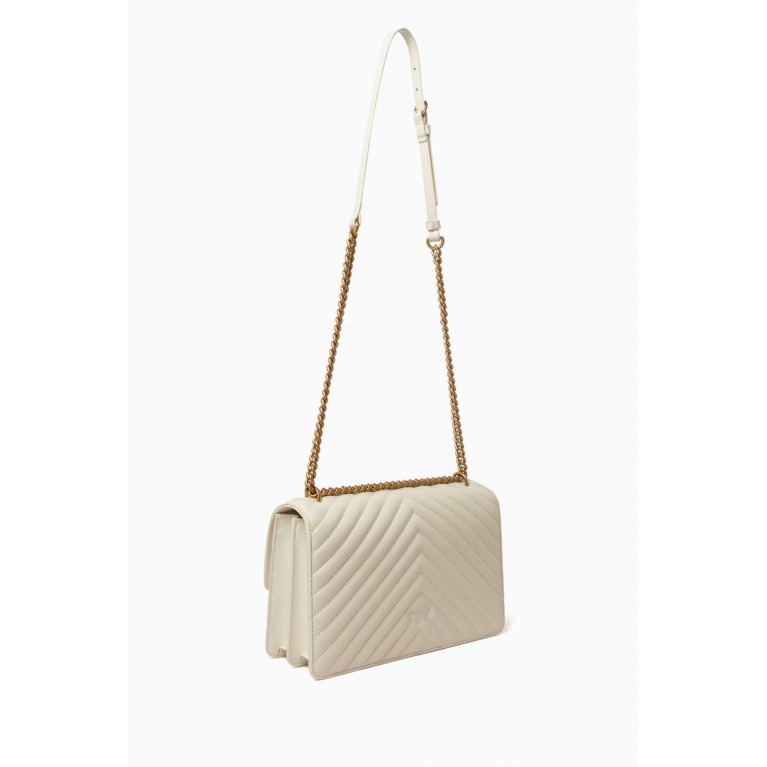 PINKO - Love One Classic Crossbody Bag in Quilted Leather