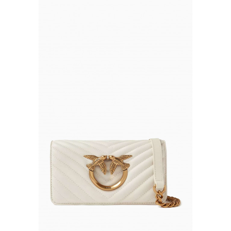 PINKO - Mini Love Click Baguette Bag in Quilted Leather