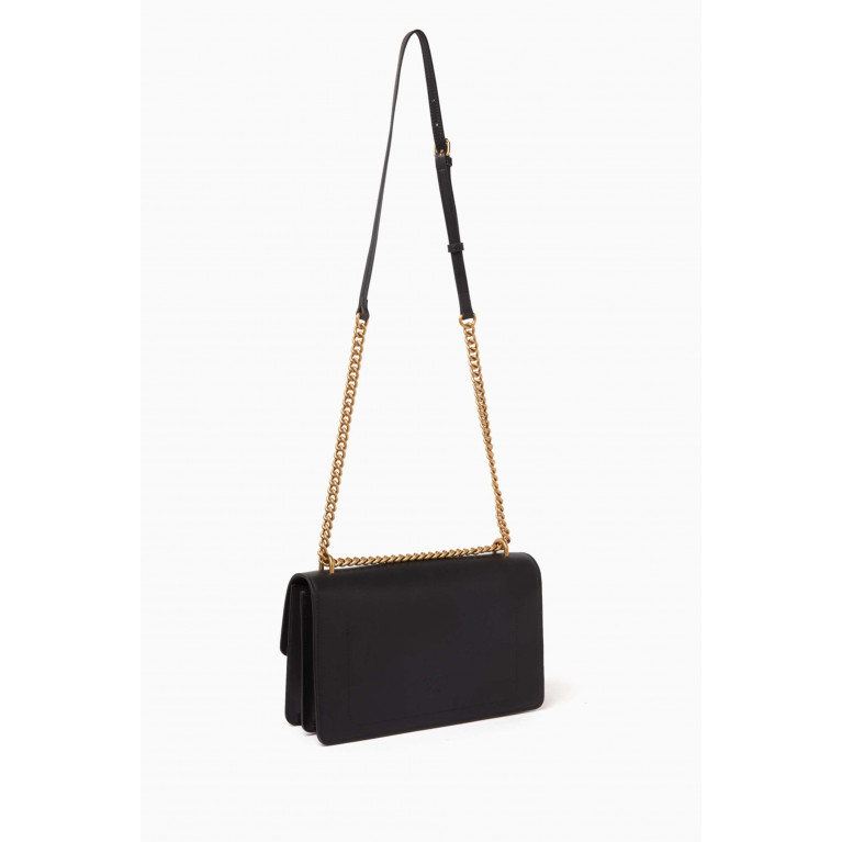PINKO - Love One Classic Crossbody Bag in Smooth Leather