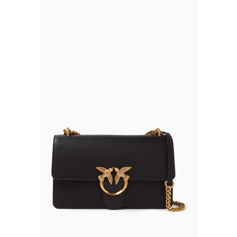 PINKO - Love One Classic Crossbody Bag in Smooth Leather