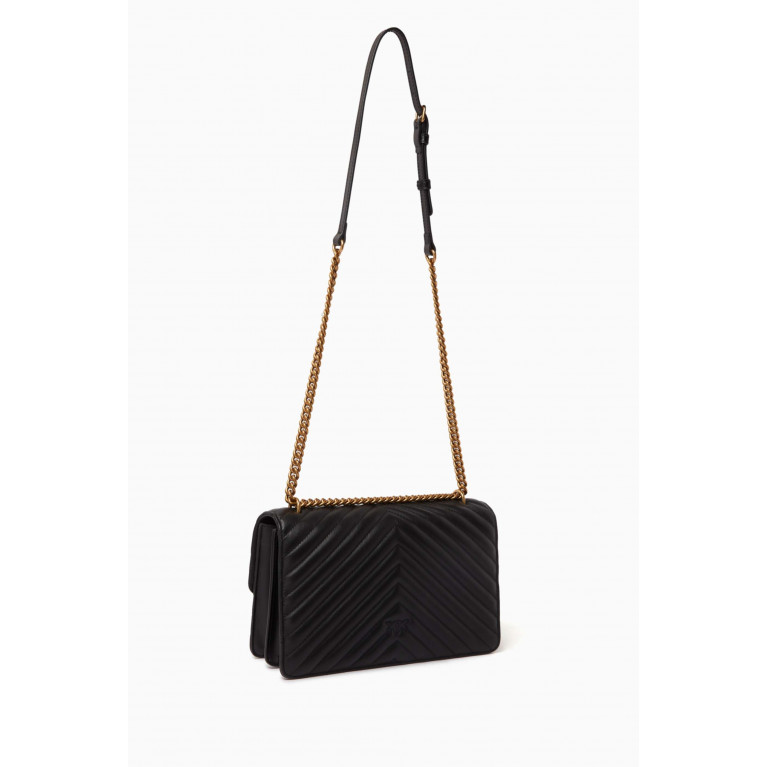 PINKO - Love One Classic Crossbody Bag in Quilted Leather