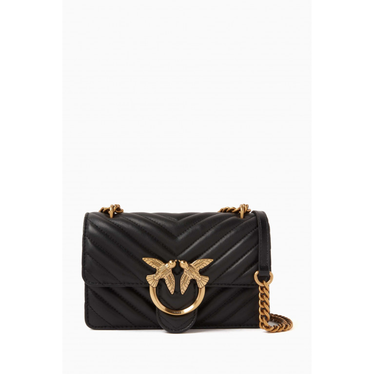 PINKO - Mini Love Icon Crossbody Bag in Quilted Leather