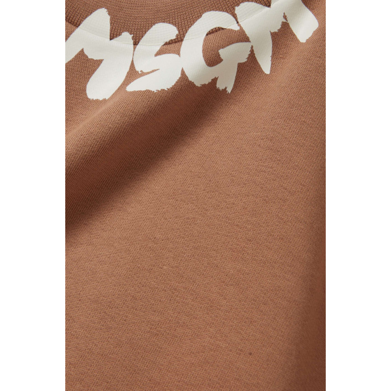 MSGM - Logo-print Sweatshirt in Cotton Neutral