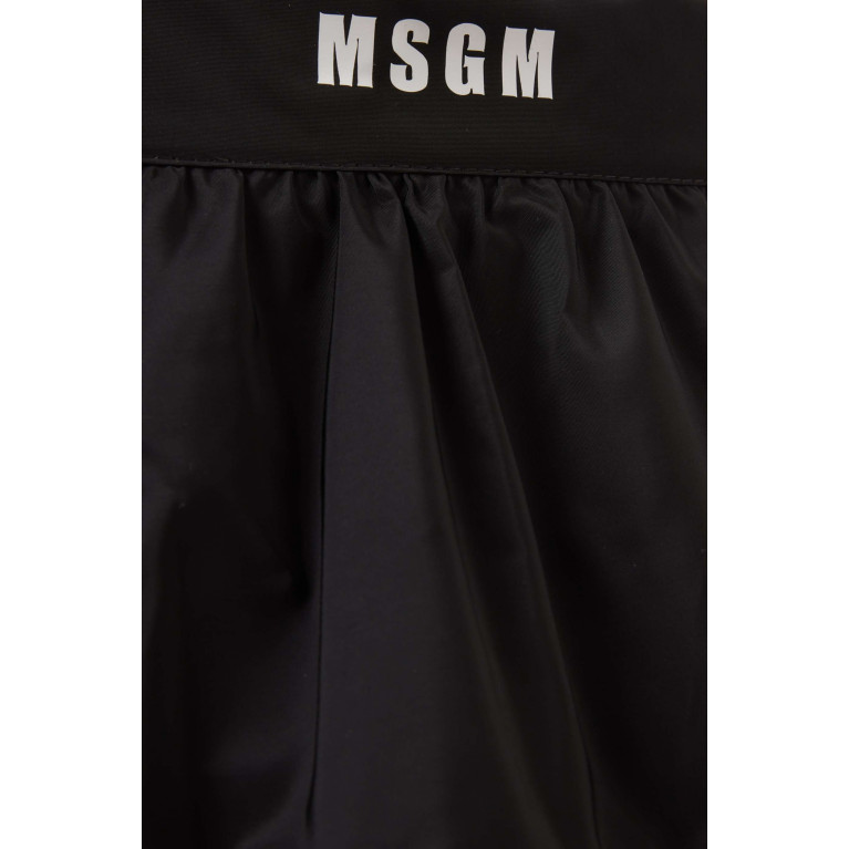 MSGM - Taffeta Flounce Skirt Black